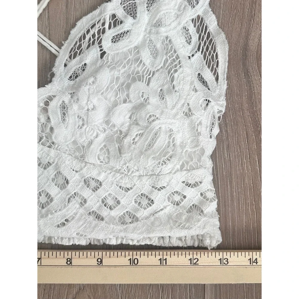 Free People FP One Adella Floral Lace Bralette Boho Large Fairy Whimsical Beach
